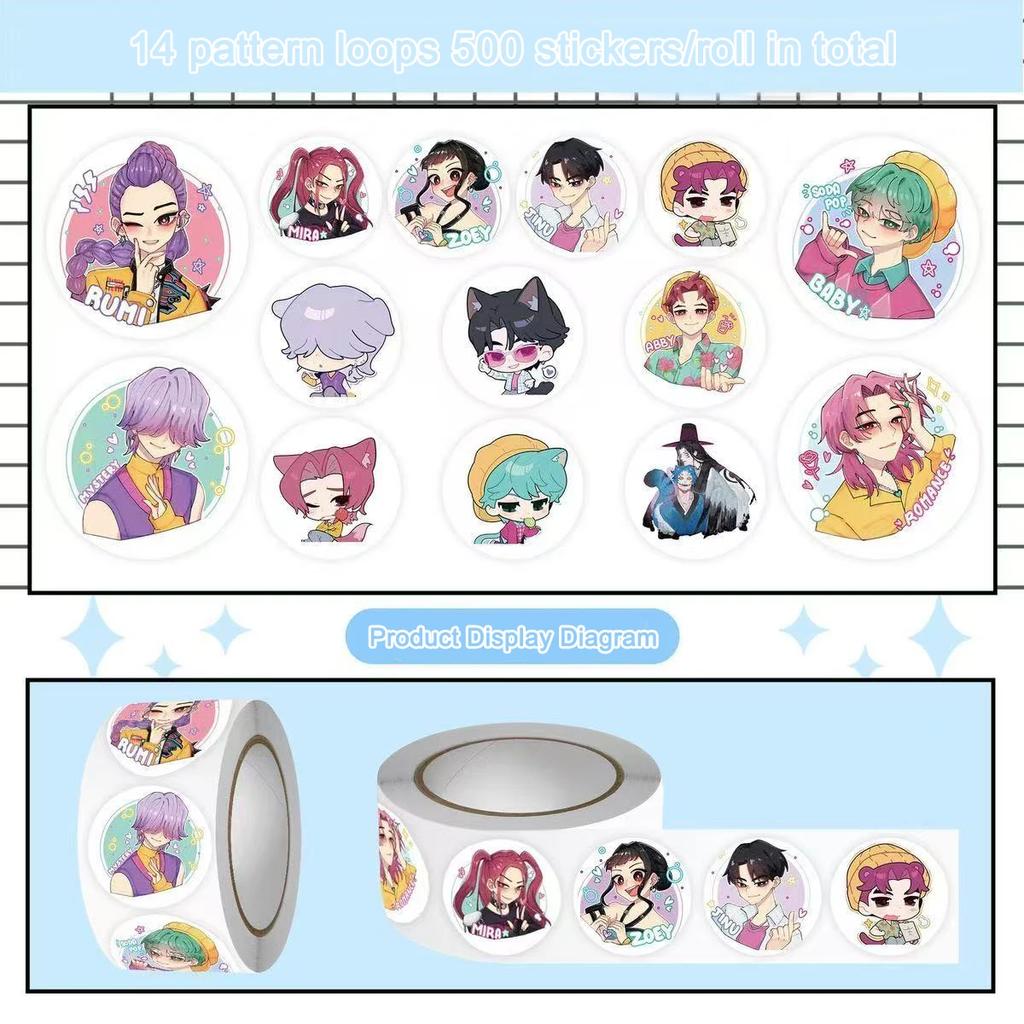 500 Stück Anime KPop Dämonenjäger Aufkleber Huntrix Saja Kinder Tiger Aufkleber Scrapbooking Telefon Gepäck Skateboard Aufkleber