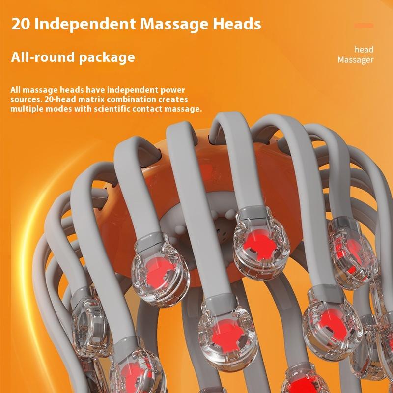Head Massager Electric 20-claw Octopus Massager Sleeping Acupressure Massager Head Massager Decompression Instrument