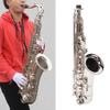 Saxophone Brass Student Beginner Bb Saxophone with White Keypad
