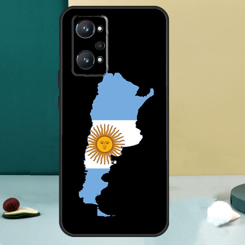 Argentine Flag For Realme 14 13 Pro Plus 10 11 12 GT 5 6 6T GT7 Pro C61 C55 C53 C51 C21Y C25S C75 C67 Case