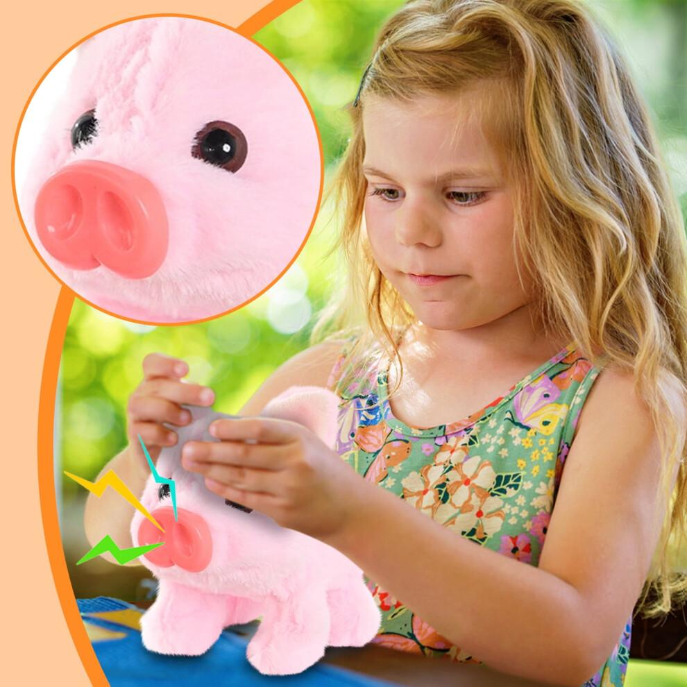 Cute Electric Plush Pig, Walks Wiggles And Makes Realistic Sounds, Soft Stuffed Toy For Toddlers With Interactive Play And Ultra-Soft Fabric