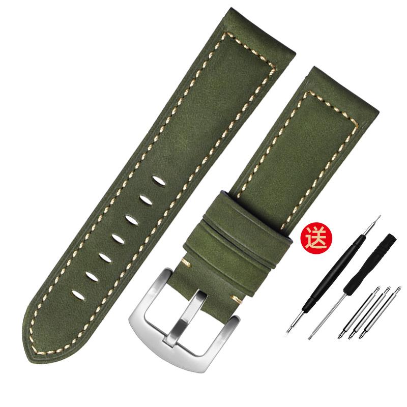 

Ремешок для часов из натуральной кожи с верхним слоем, винтажный ремешок ручной работы из натуральной кожи Crazy Horse, 19 мм, 21, 22 мм, 24 мм, 23 мм, ремешок для часов 23mm