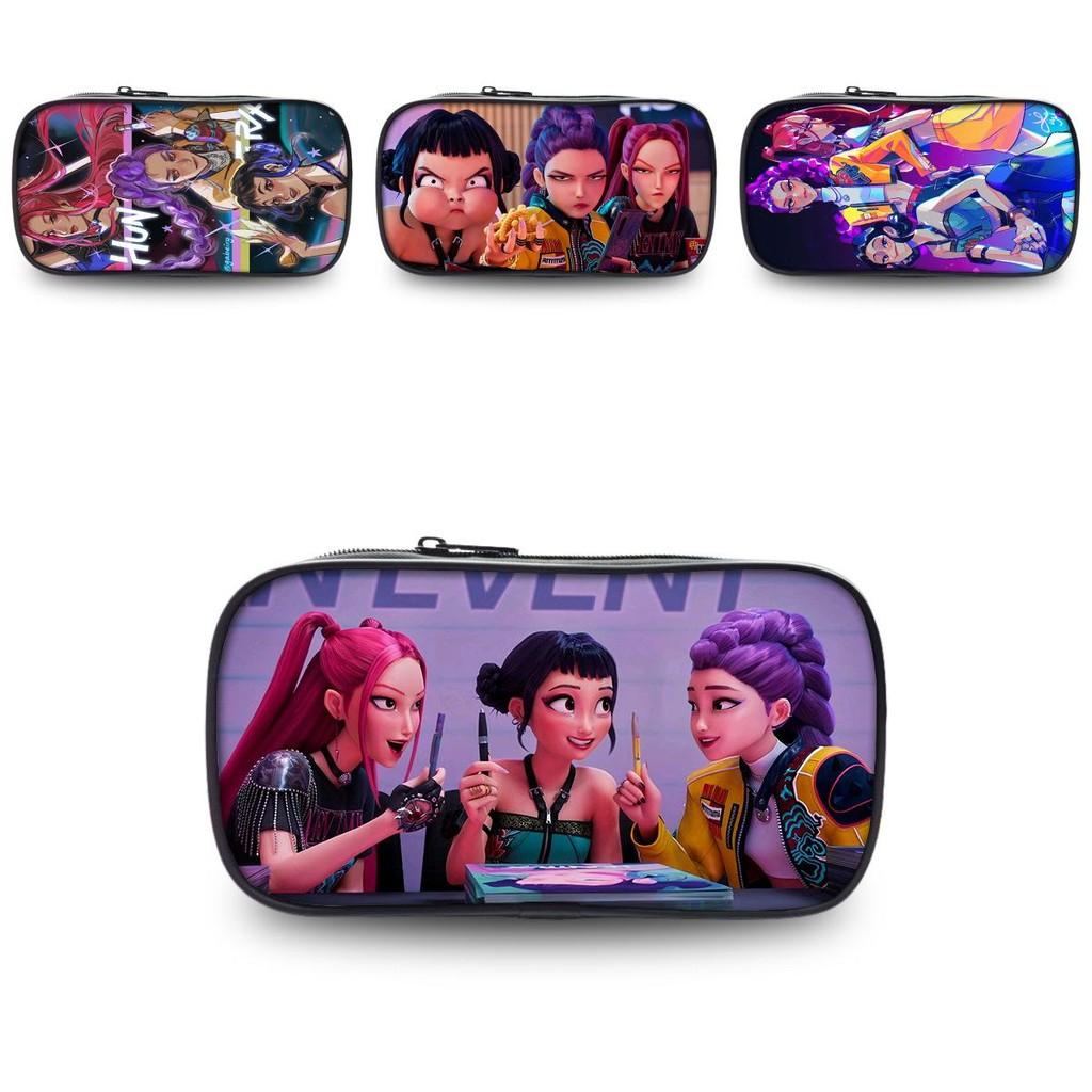 Kpop Demon Hunter Girls Pencil Case Oxford Material For Students And Collectors