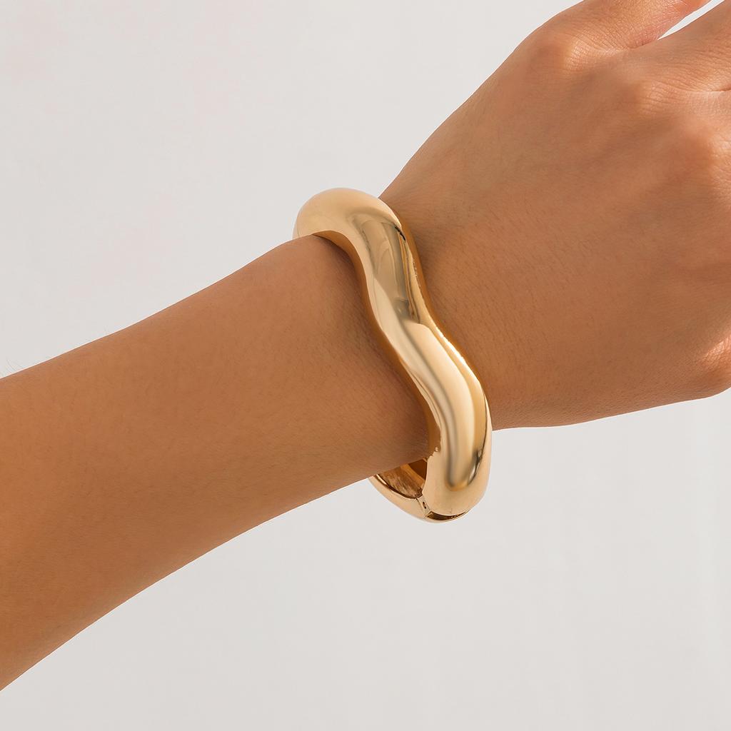 Vintage Bunter Tropföl Blume Feder Offenes Armband Ins Metall Meeressternenhimmel Zifferblatt Mehrschichtiges Armband