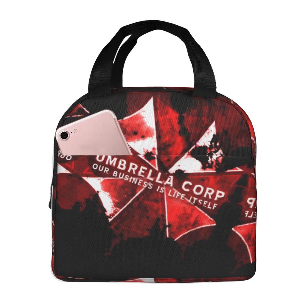 Custom Corporation Umbrellas Insulated Lunch Bag for Work School Horror Video Game Leakproof Thermal Cooler Lunch Box Men Women