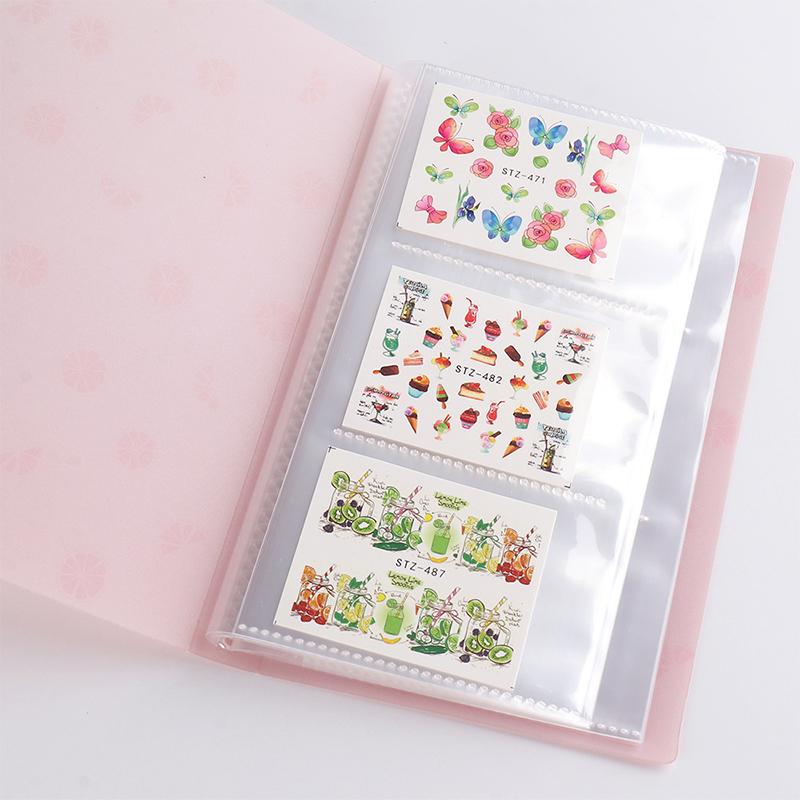 120 Slots Nail Sticker Storage Book Fruit Cover Nail Decal Storage Album For Small Sticker