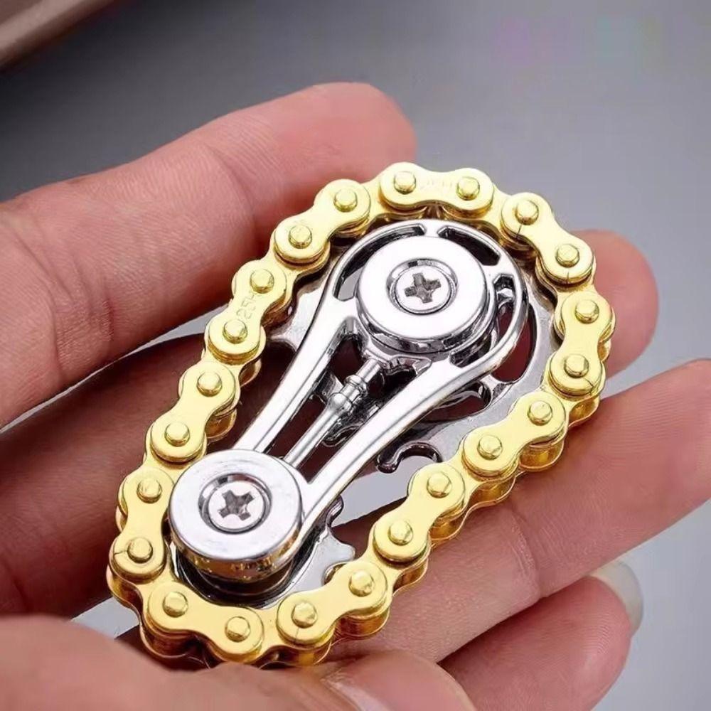 Fingertip Sprocket Sprockets Fingertip Gyro Spinning Top Wheel Gear Chain Gyroscope  Adult