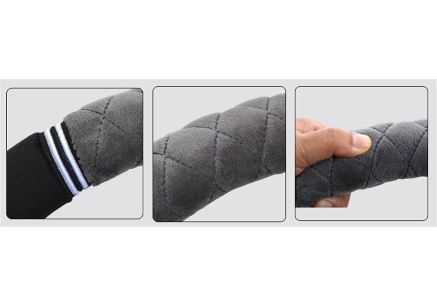 38cm Auto Winter Kurzplüsch Lenkrad Anti-Rutsch Schutzhülle Universell