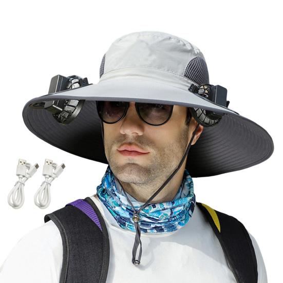 Klobouk proti slunci s prodyšným designem ze síťoviny Nastavitelná šňůra Široký okraj Klobouk na ochranu proti slunci Dvojitý vějířový design Rybářský turistický klobouk