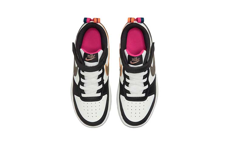 Nike Court Borough 2 Low 2 SE Leather Casual Low top Skateboard Shoes White Black Pink Children Aged 3 7 Years Old DJ0041-100