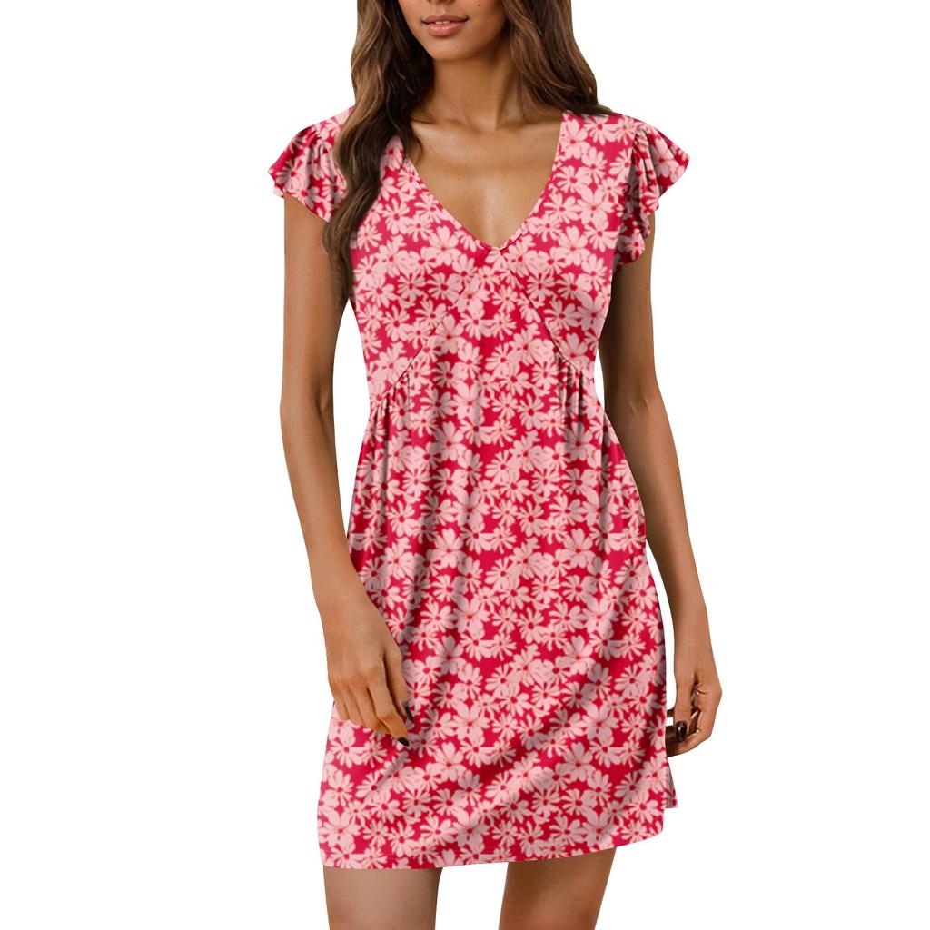 Womens Summer Dresses Loose U Neck Sleeveless Sundresses Dress With Pockets