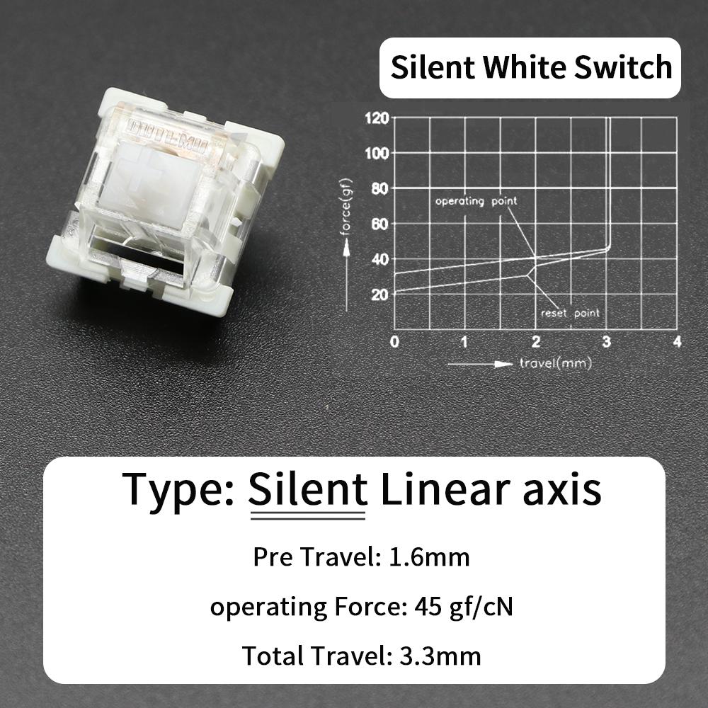 Interruptor Outemu para Teclado 3 Pines Lineales Táctiles Clicky Silenciosos para Teclados Mecánicos Gris Blanco Rojo Azul Interruptor Gaming Interruptores Pulsadores