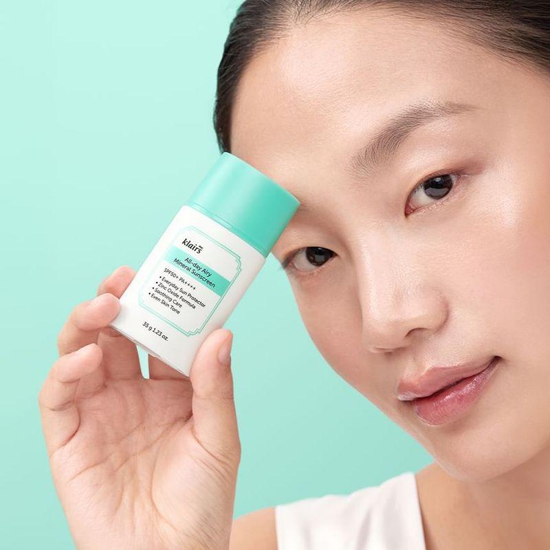 dear, klairs Protetor Solar Mineral Leve para o Dia Todo Mini