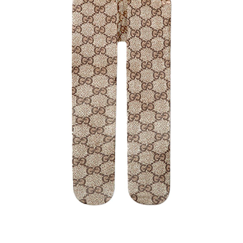 GUCCI Gg Tulle Pattern Tights 'Beige/Ebony' 523697-3GA35-9764