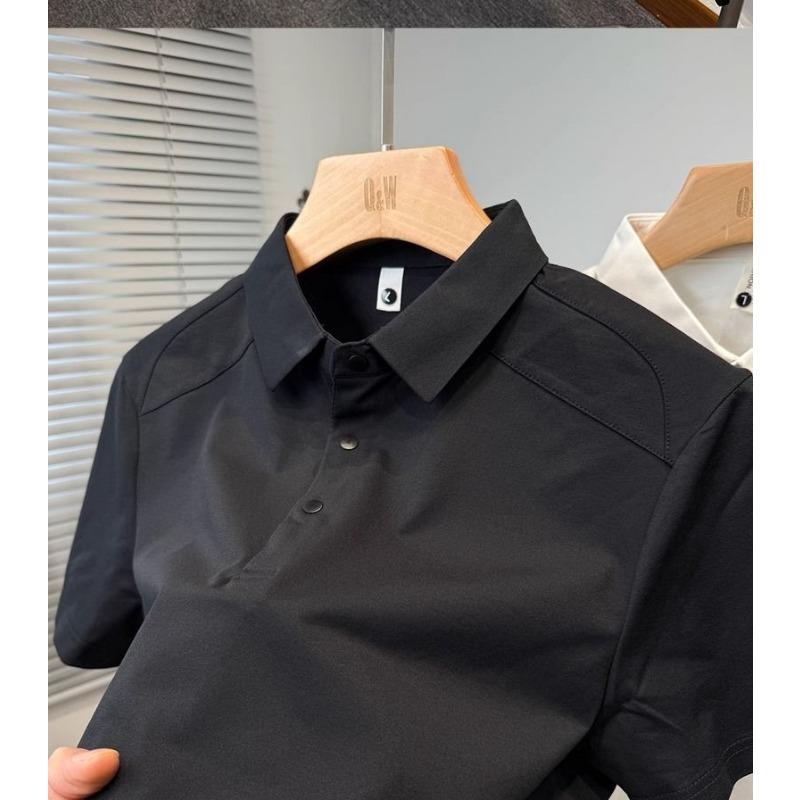 Men's Breathable Mesh Polo Shirt Quick Dry Casual Business Short Sleeve