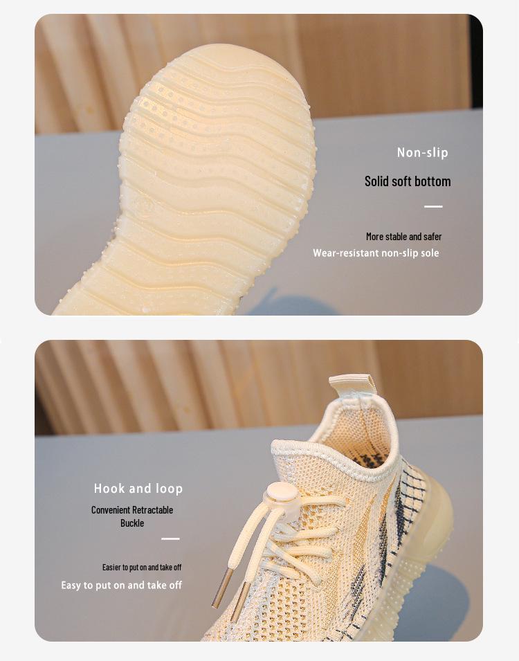 New Lightweight Breathable Children's Running Shoes - Boys & Girls, Soft Sole Woven Mesh, Spring and Autumn 2026