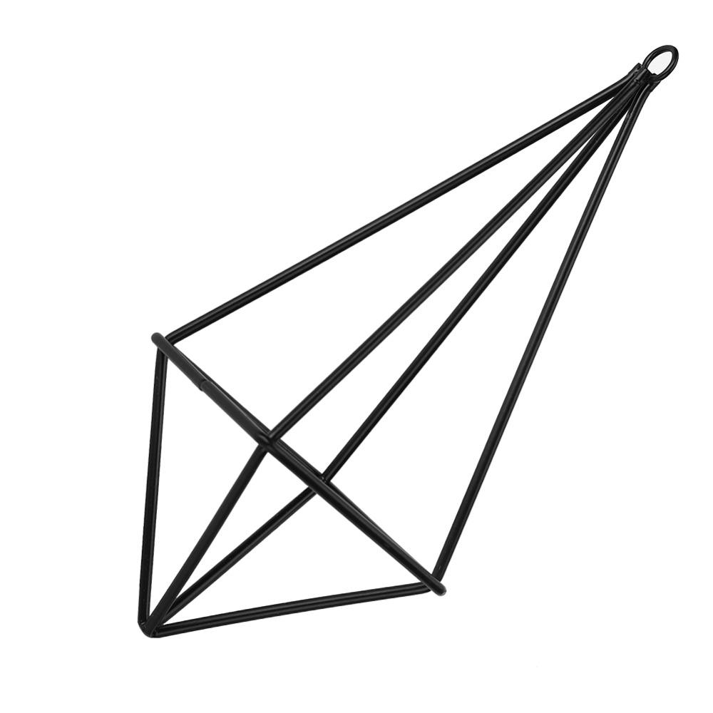 4 Stück Schwarze Metall-Tillandsia-Pflanzgefäße Eisen Geometrischer Pflanzenaufhänger Langlebiger Boho-Pflanzenhalter