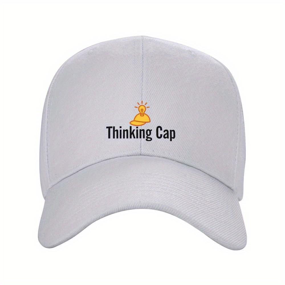 Thinking Cap Baseball Cap Lightbulb Graphic Adjustable Unisex Polyester Outdoor Golf Hat