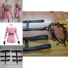 Danganronpa V3 Iruma Miu Cosplay Outfit Chic Uniform Suit Full Set In Pink And White