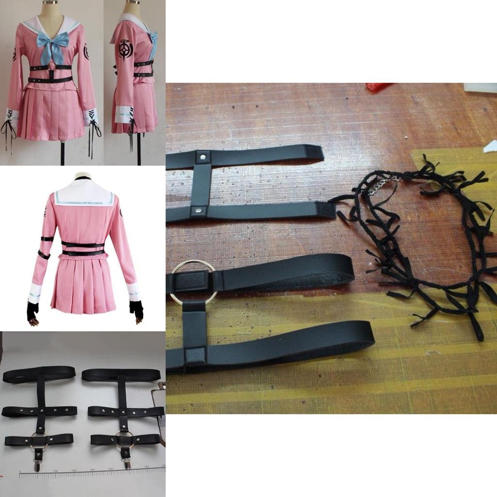 Danganronpa V3 Iruma Miu Cosplay Outfit Chic Uniform Suit Full Set In Pink And White