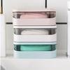 Soap Box with Double-layer Lid for Draining Water, No Need To Drill Holes, Laundry Soap and Soap Box Storage Rack