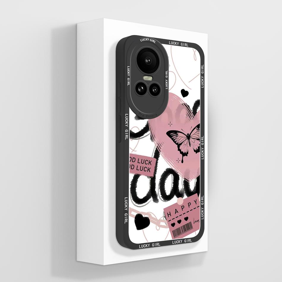 For Oppo Reno 10 Pro 5G Case Cute Panda Fundas Camera Protection Liquid Silicone Back Cover For Oppo Reno10 Pro Coque Carcasa