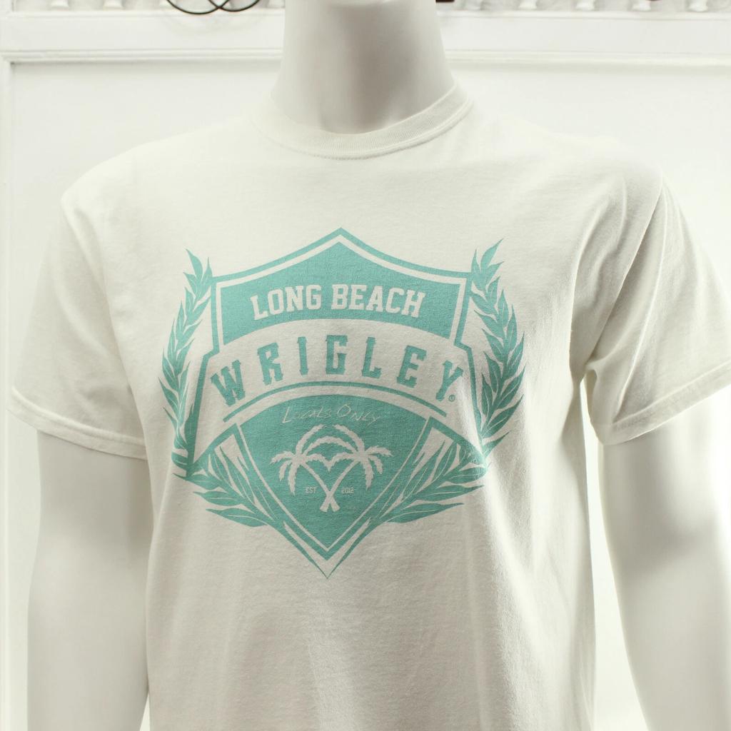 Long Beach California Mens T Shirt Wrigley Locals Only Spell Out Size M