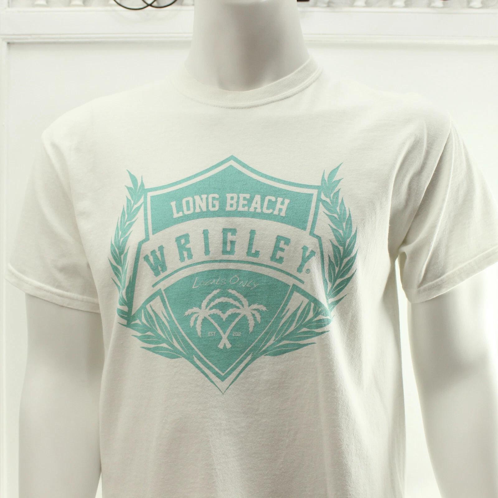 

Long Beach California Mens T Shirt Wrigley Locals Only Spell Out Size M 3XL