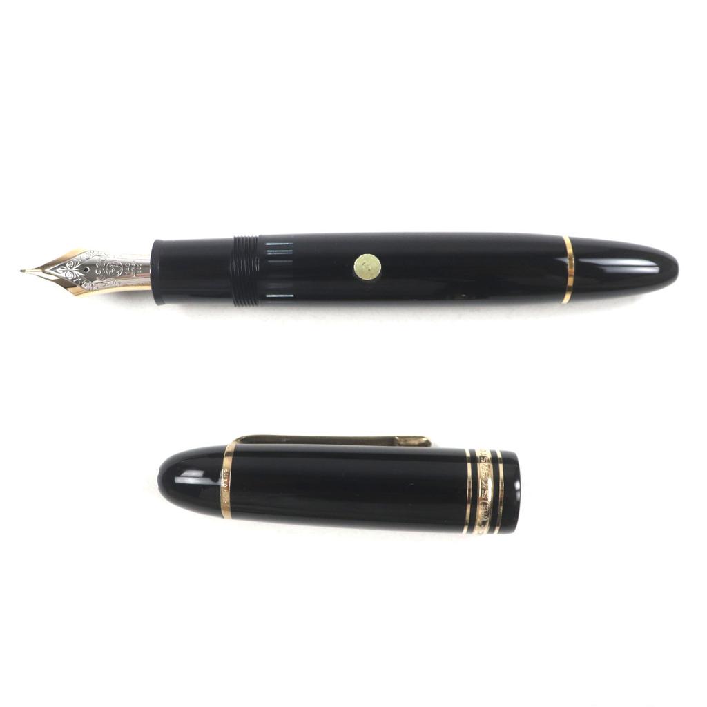 Great MONTBLANC Fountain Pen Meisterstck 149 Black Gold 14K Mens Used