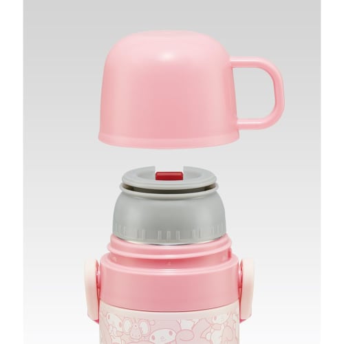 Skater Children's Stainless Steel Water Bottle 2-Way Direct Drinking 420ml Cup Drinking 350ml My Melody Ushiro Shiro Sanrio Child-friendly Lightweight