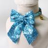 Stylish Fabric Puss Collar Necklace Adjustable Length And Decorative Bowknot Pet Neckband For Small Medium Pet