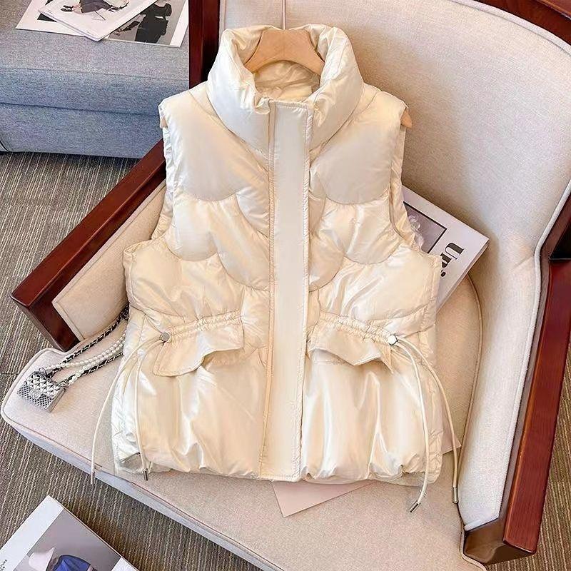 

Осенне-зимняя теплая безрукавка, свободный стеганый жилет, женская одежда, модный жилет XL