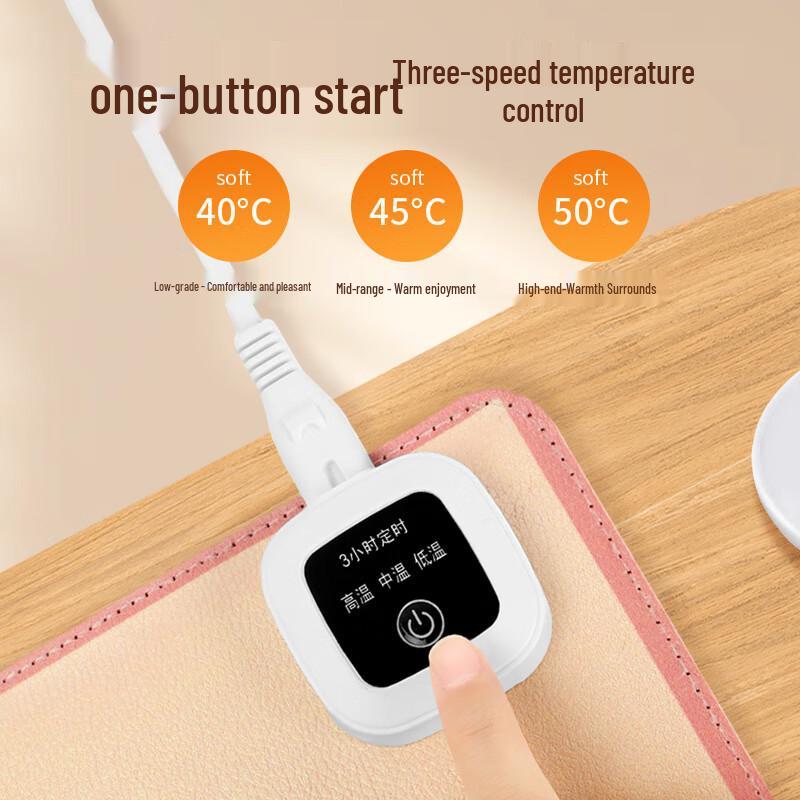 BUBM 3-Level Heated Desk Mat & Mouse Pad