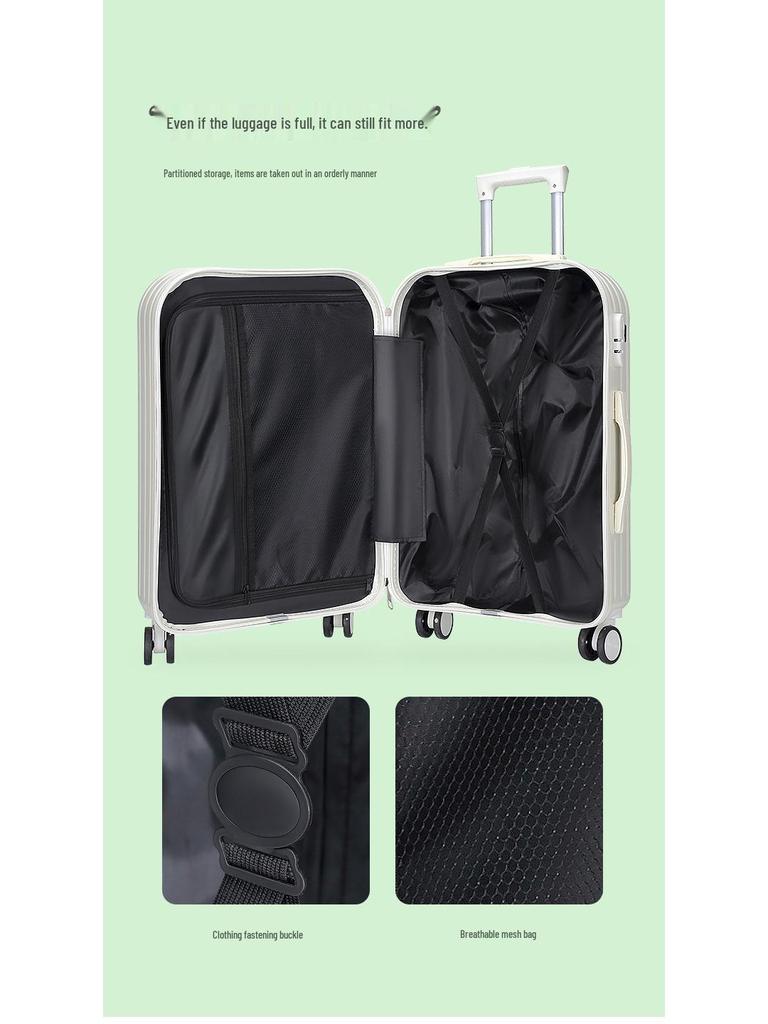 20-Inch Multifunctional Carry-On Suitcase with Logo Option - Fresh Design for Women, Students, and Men with 24-Inch Version and Combination Lock.