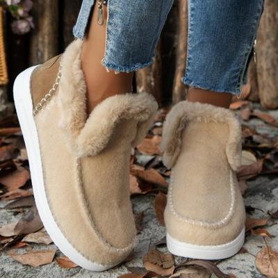 Large Size Velvet Thickened Cotton Boots for Women's Winter New Warm Snow Boots Cotton Shoes for Women