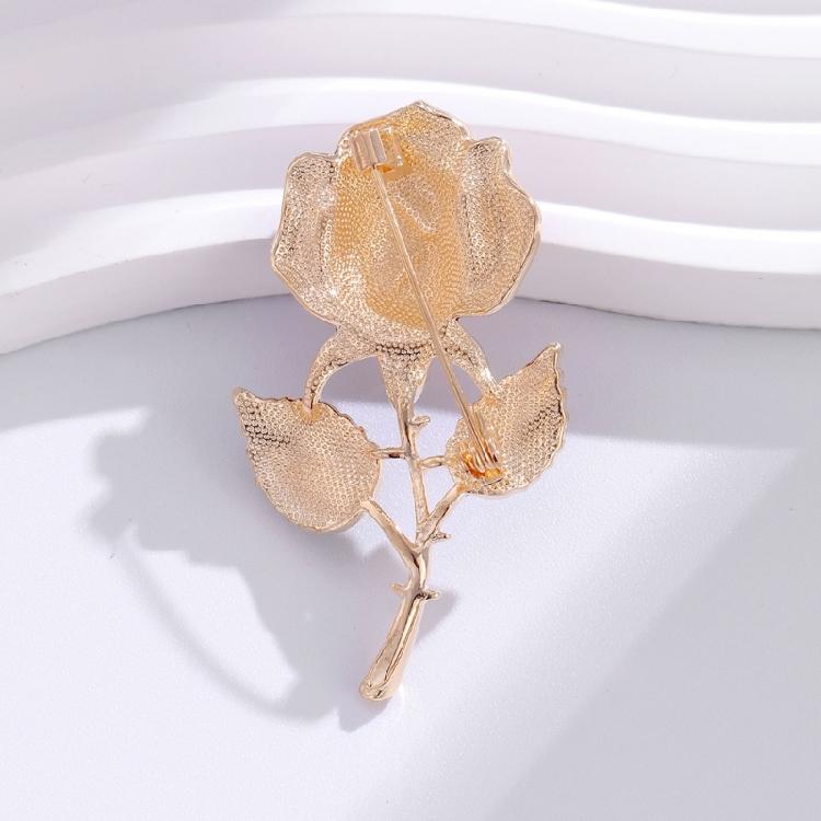 Elegant 3D Drip Enamel Rose Brooch Zinc Alloy Lapel Pin Providing Lightweight Comfort for Stylish Everyday Accessory