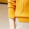 Women's Pure Wool Ribbed Half-Turtleneck Sweater