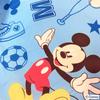 MORIPiLO Disney Single Duvet Cover Mouse Junior Cute Disney by Morishita Makura (Mickey Sports) Size, Blue, 130x180cm, Characters,