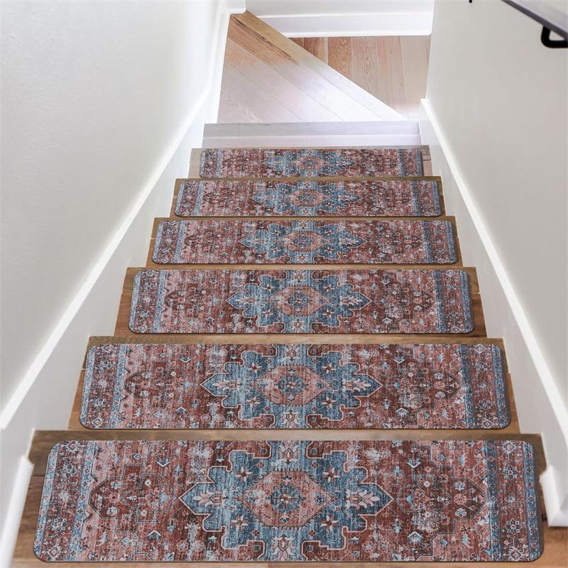 Non-Slip Carpet Stair Treads for Wooden Steps,  These Rubber Stair Runners Are Designed for Indoor Use, Providing Safety Mats