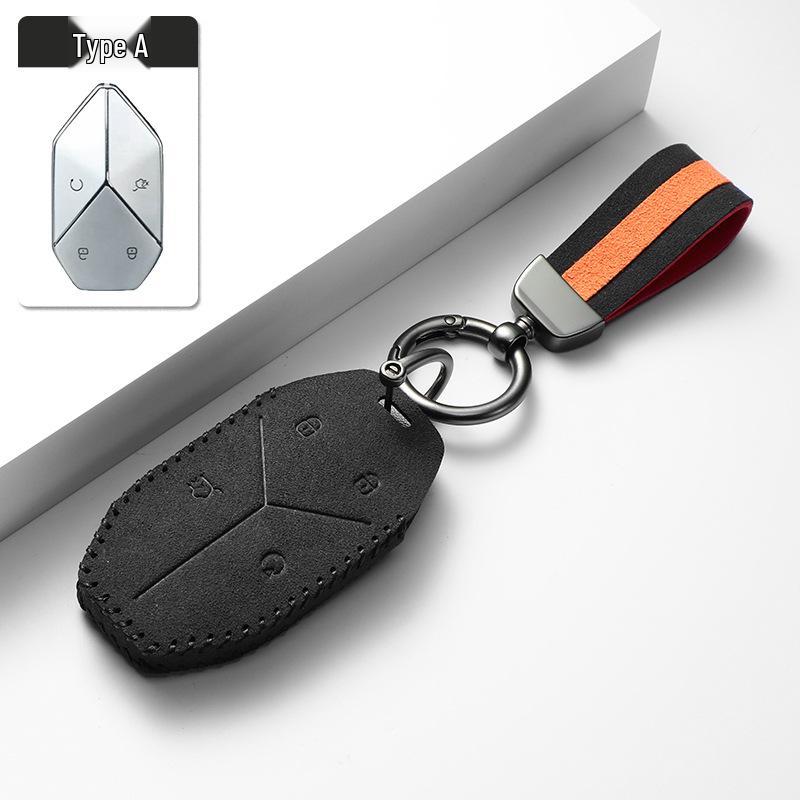 BYD Fangchengbao Leopard Key Cover: Fits Leopard 5, Portable 8, and Leopard 3 In Suede