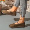 NEW Leisure Tenis Femimino Round Toe Retro Soft Sole Summer New Flats Buckle Fashion Mom Single Shoes Women's Flat Shoes