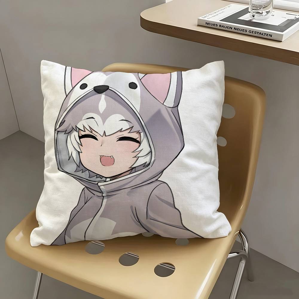 1pc Domestic Dog (Mixed-Breed) Kemono Friends Pillow Case Fashion Square Pillowcase Bedroom Sofa Room Ins Decoration Leisure