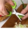 1PC Multi-Functional Stainless Steel 3/5 Layer Kitchen Scissors Pepper Shredded Chopped Scallion Cutter Laver Cut Cooking Tool