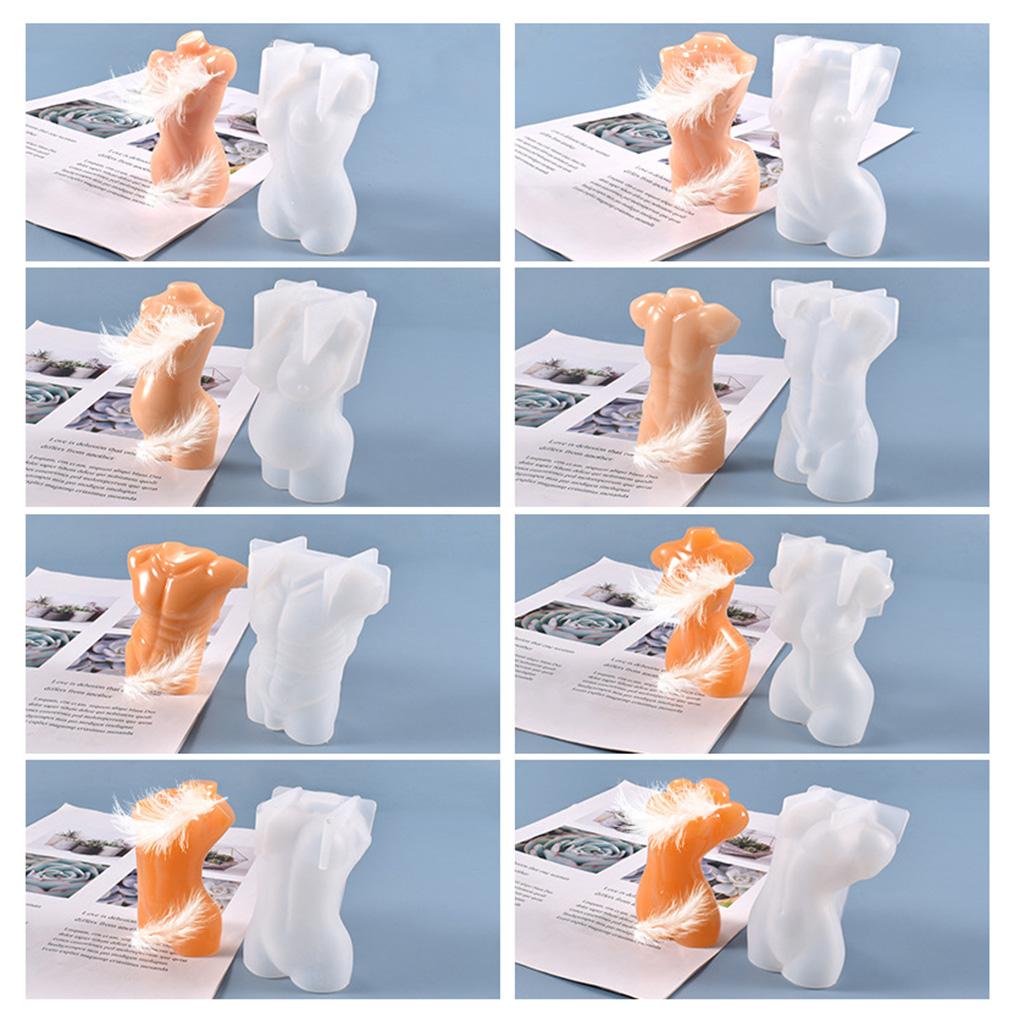 Human Body Mold DIY Crystal Epoxy Resin Candle Mould Body Silicone Mold Tool