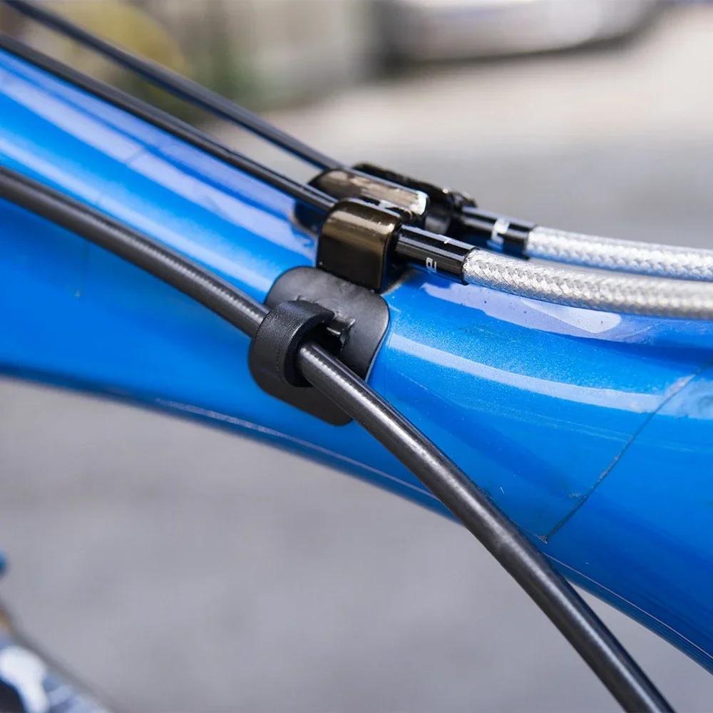 5/10Pcs Stick-on Cable Guide Bicycle Tube Clip Aluminum Bike Oil Tube Clamp Adapter  Bike Acessories  Road Bike Parts