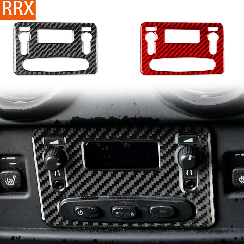 For Hummer H2 2003-2007 2012-2018 Real Carbon Fiber Stickers Rear Central AC Control Panel Car Accessories Interior Decorative