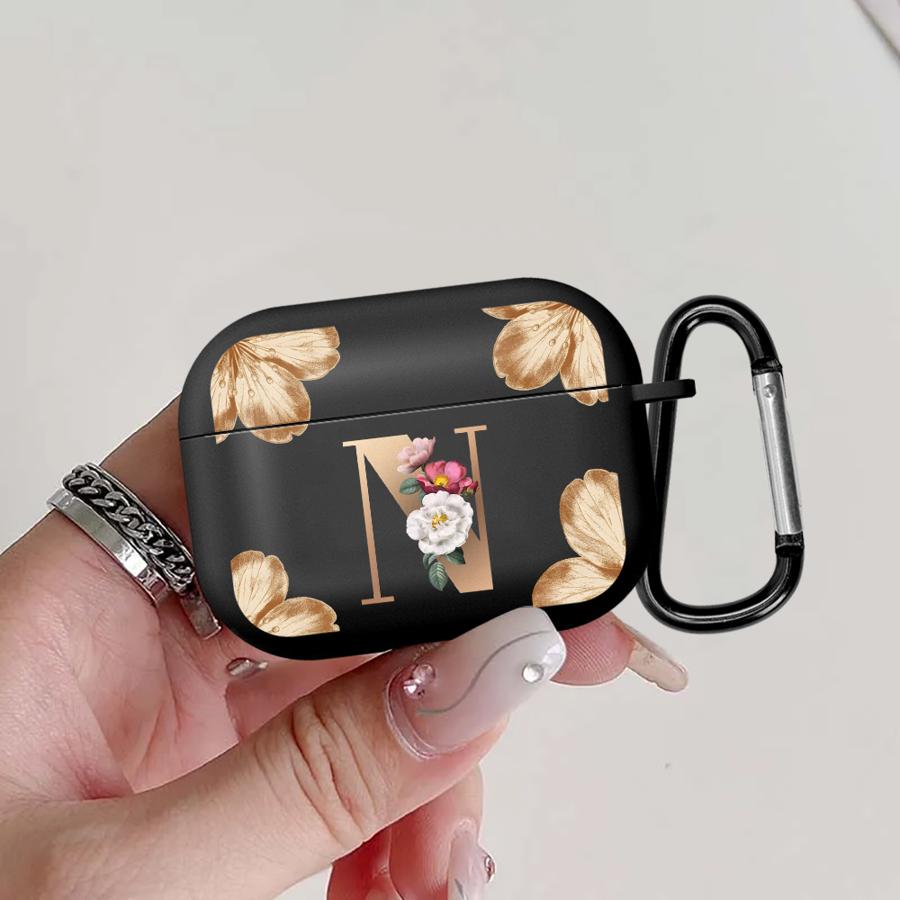 

Earphone Cases Cover Case For Airpods 4 1 3 Pro2 Pro3 2 Pro Flower Name Letter M N Airpods Pro 2