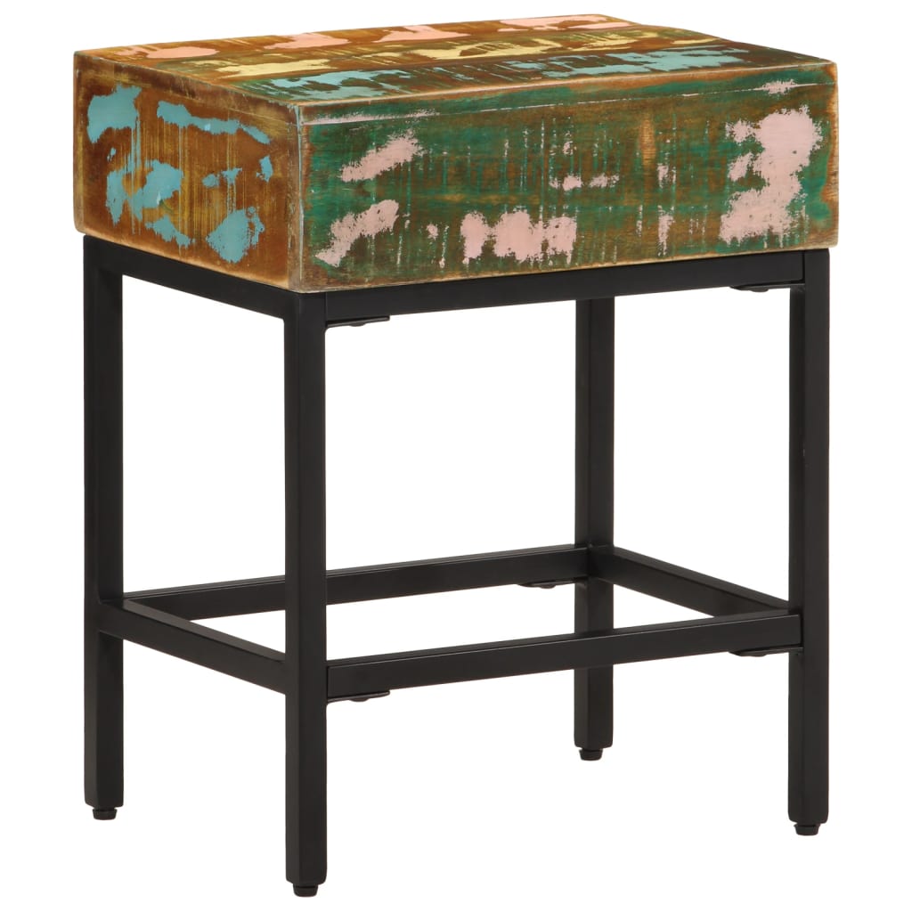 Side Table 40 x 30 x 51 cm Reclaimed Solid Wood
