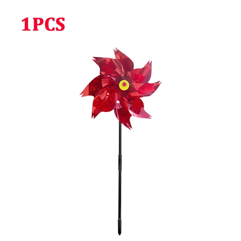 1-3pcs Bird Repeller Windmill Spinner 7/8 Leaves DIY Birds Deterrent Pinwheels for Outdoor Lawn Yard And Garden Home Decorations