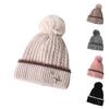 2023 New Winter Five-star Logo Wool Ball Thickened Warm Hat To Prevent Cold Winter Ear Protection Wool Knitted Hat